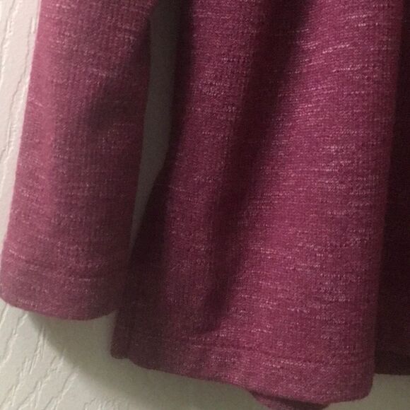 Matty M top women’s size small burgundy white speckled cold Shoulder long sleeve - Picture 5 of 10